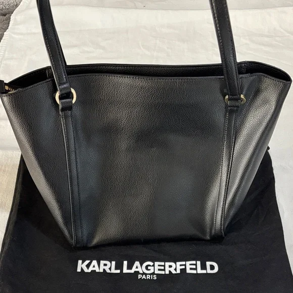 Karl Lagerfeld Sleek Black Tote Bag - Picture 6 of 8